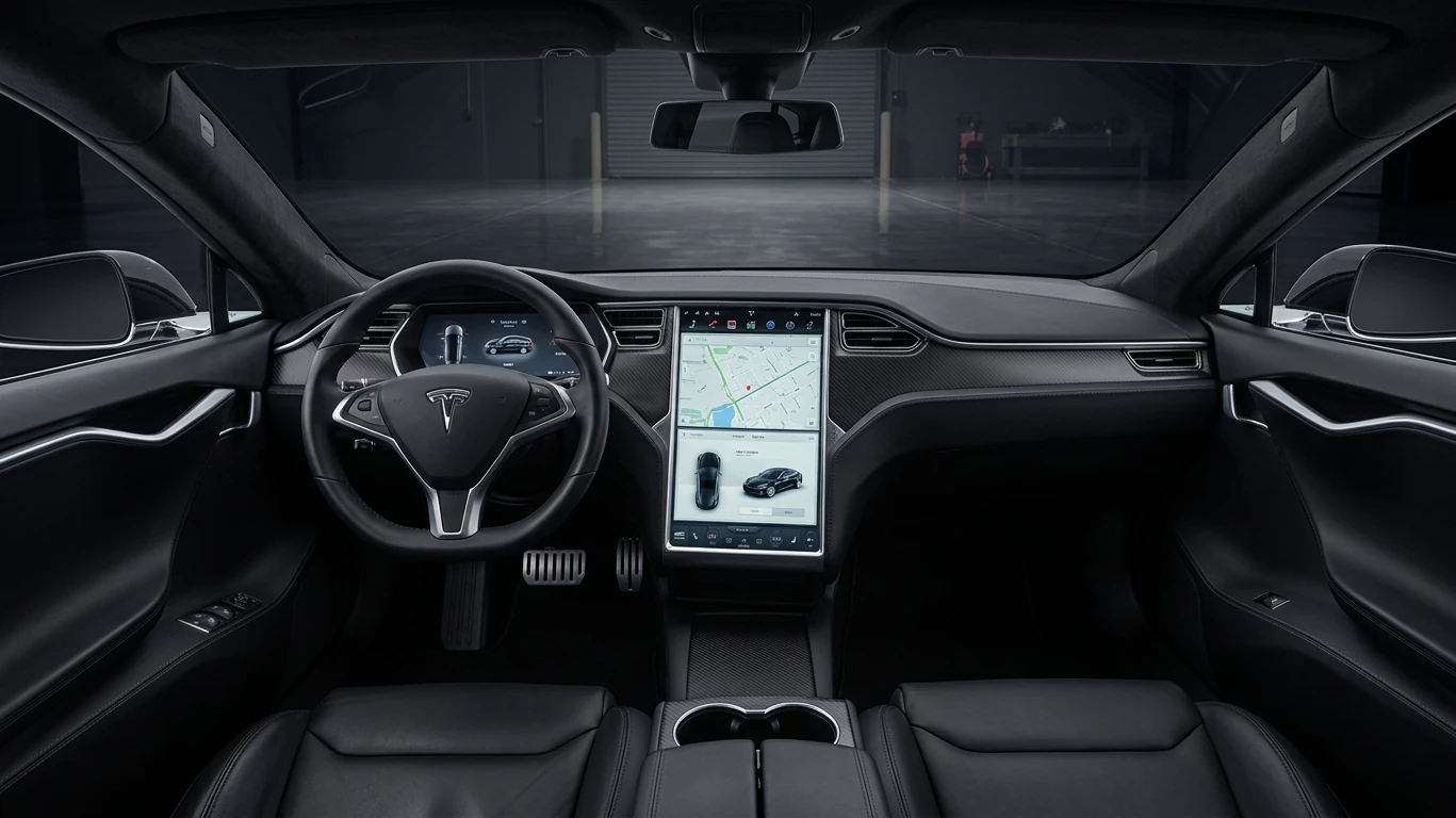 Habitacle avant de la Tesla Model S