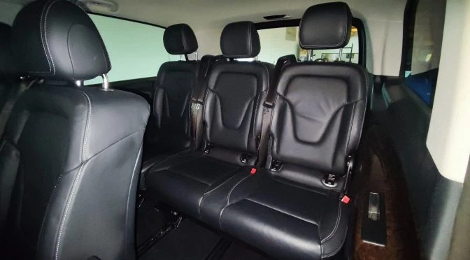 Banquette arrière du Mercedes Van VIP